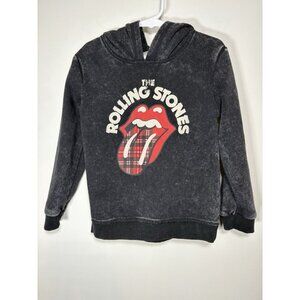 ROLLING STONE Toddler Hoodie Tartan‎ Plaid Tongue Rock Indie Size 5T
